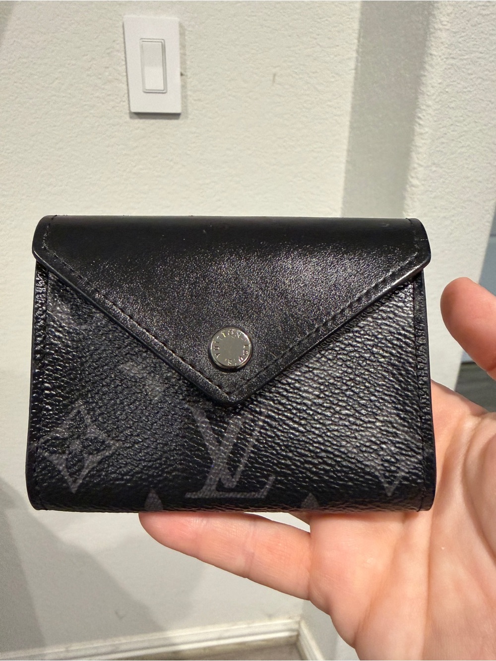 Louis Vuitton Monogram Eclipse Arsene Pouch Card Case with Dust Bag